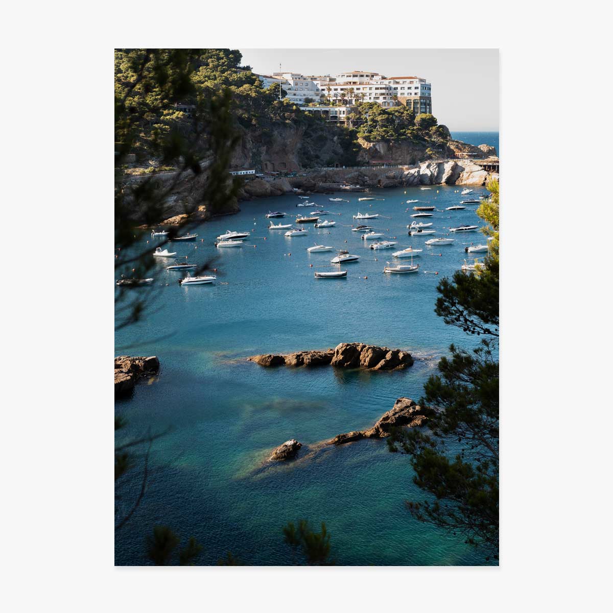 Affiche de golf avec des bateaux