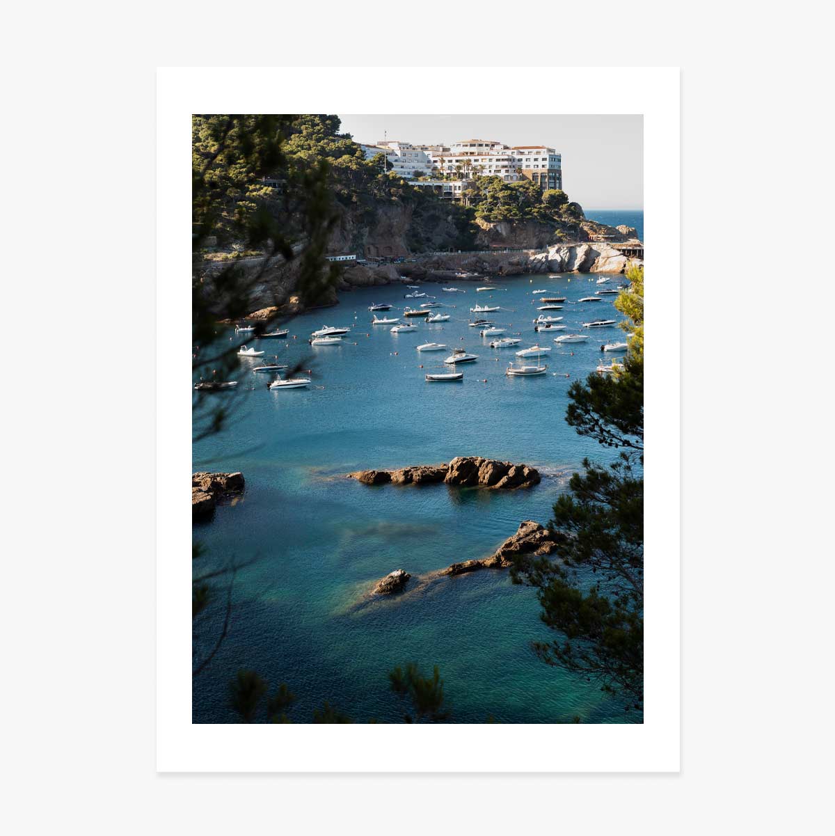 Affiche de golf avec des bateaux