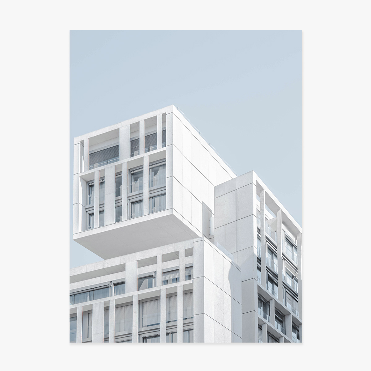 Poster van een gebouw in Madrid
