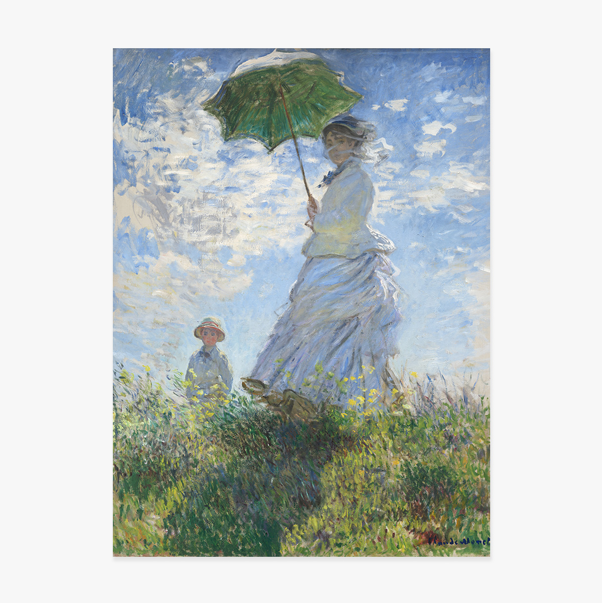 Poster van Claude Monet, Vrouw met paraplu, 1875