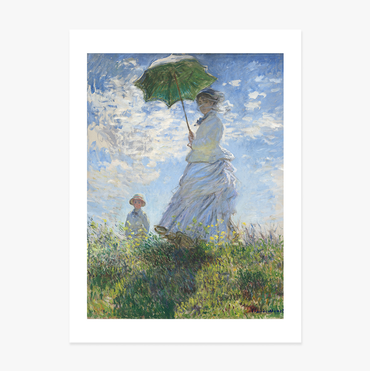 Poster van Claude Monet, Vrouw met paraplu, 1875