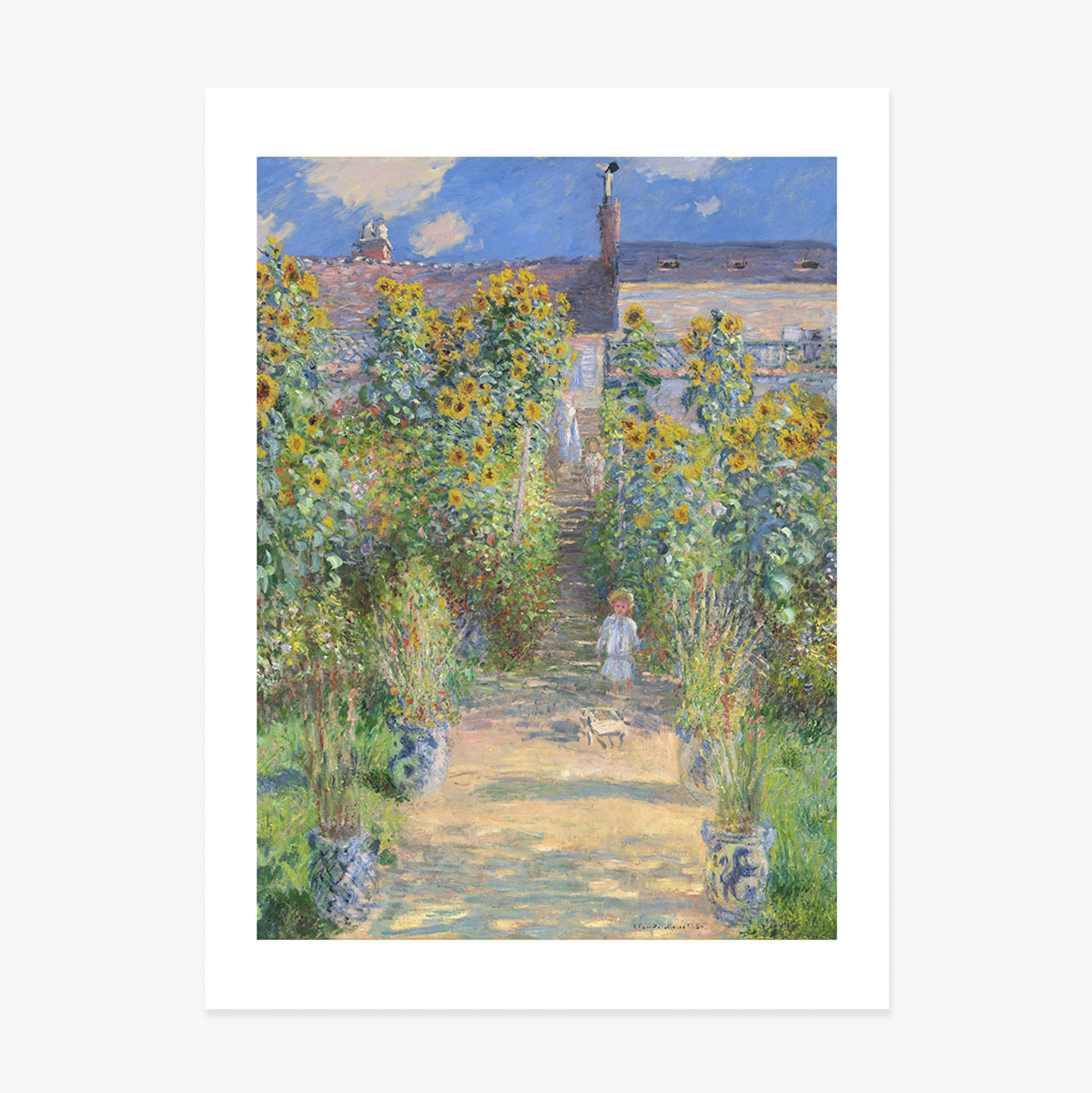 Poster van Claude Monet, De tuin van de kunstenaar, 1881