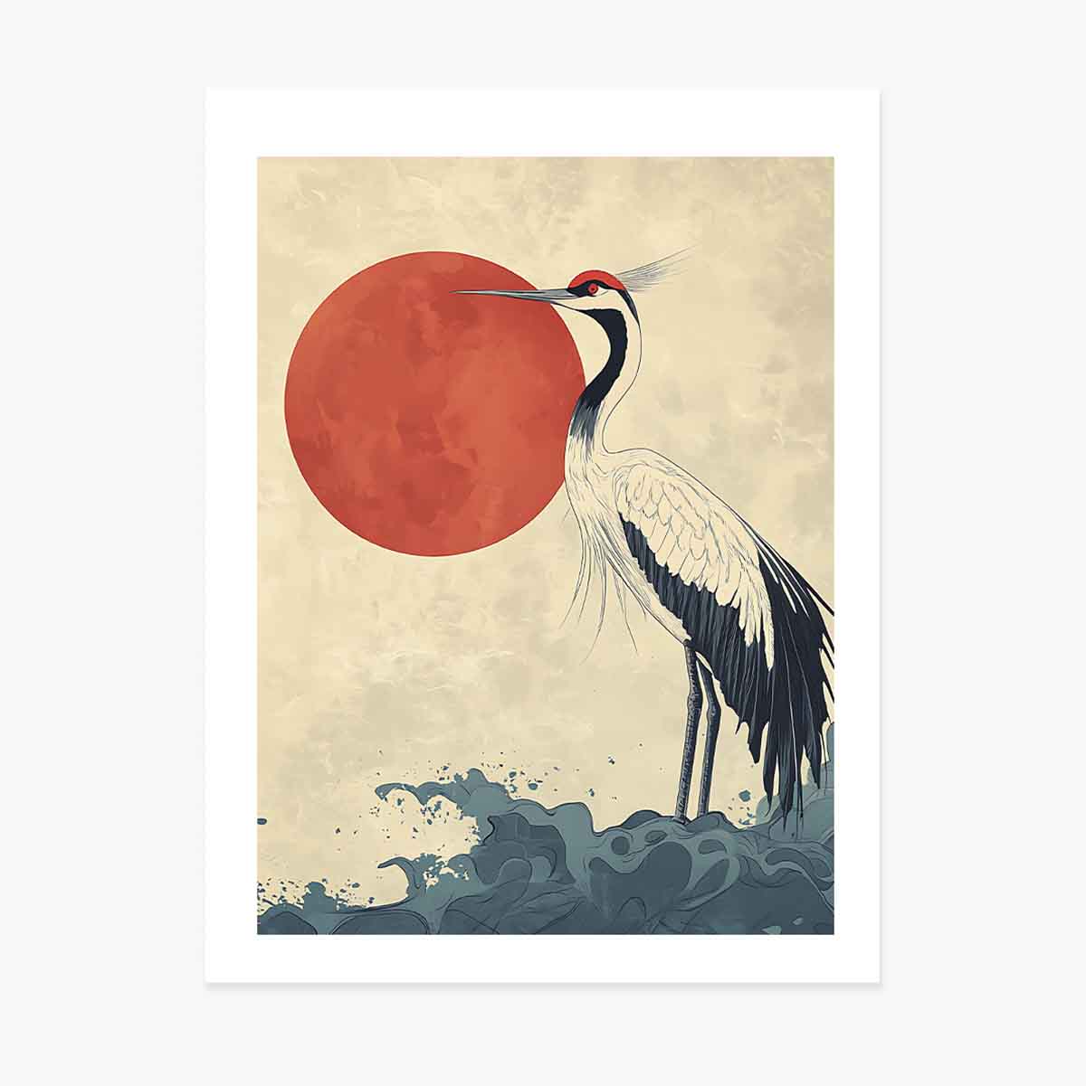 Affiche « Grue japonaise »