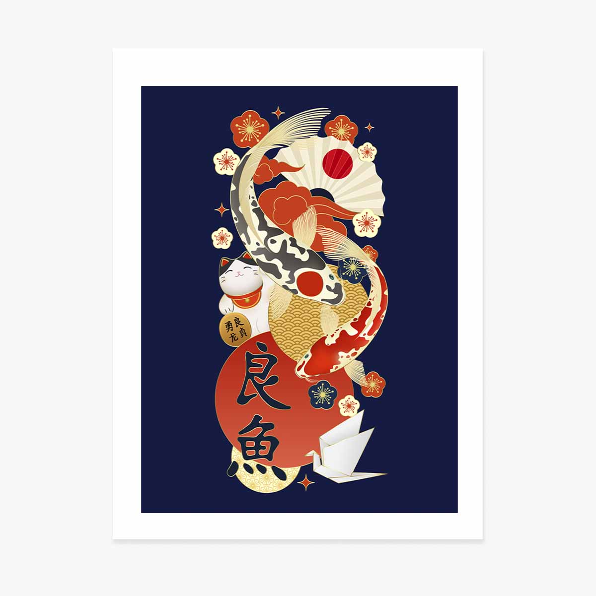 Poster met Japanse motieven
