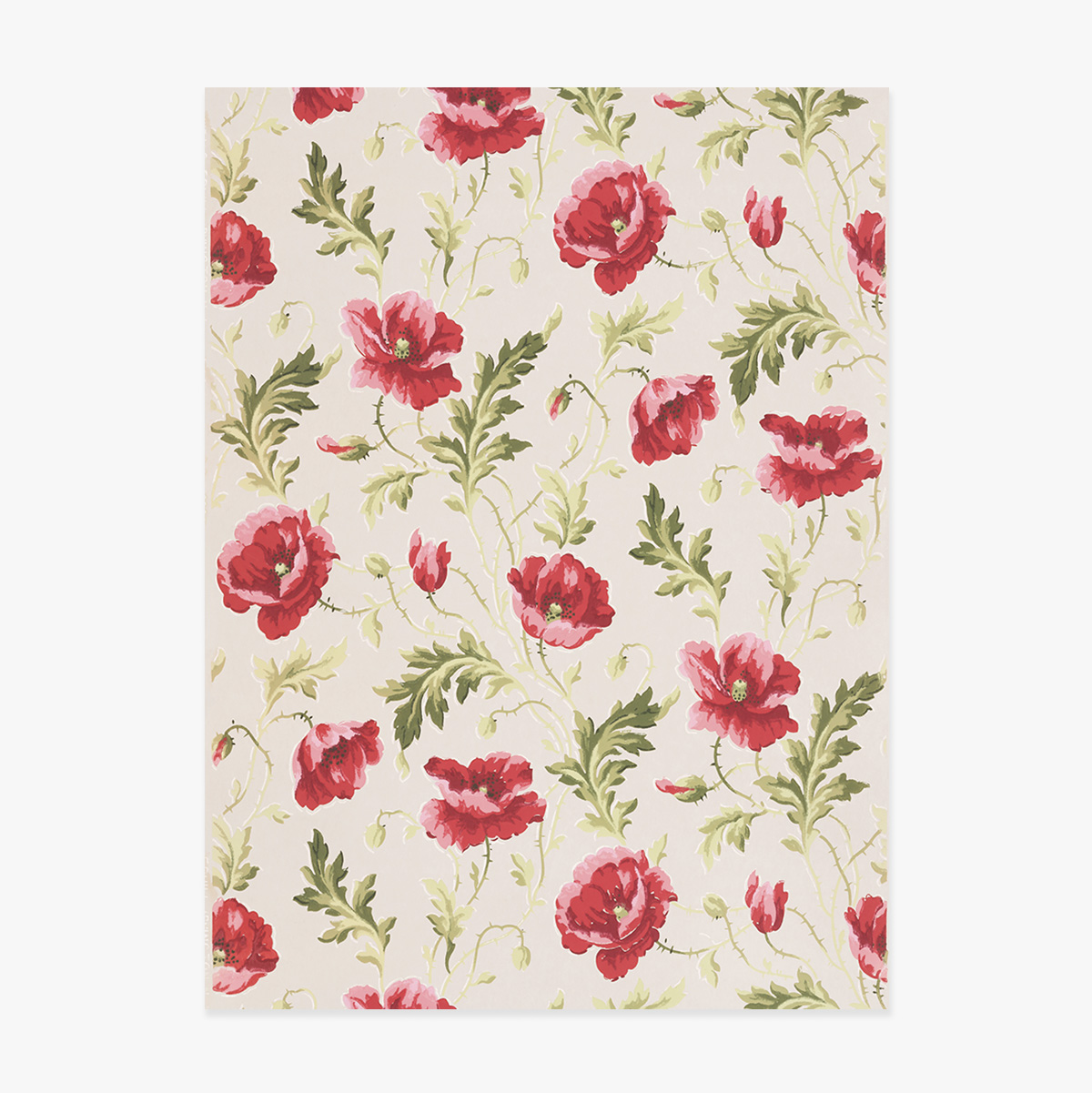 Poster met roze bloemen