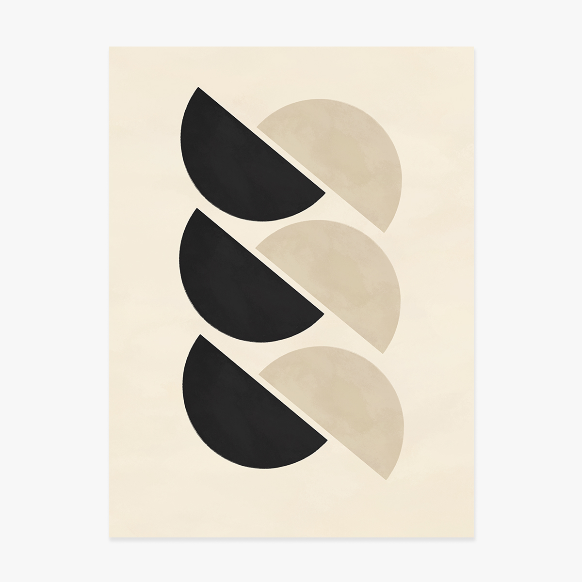 Affiche « Formes géométriques minimalistes, demi-cercles »