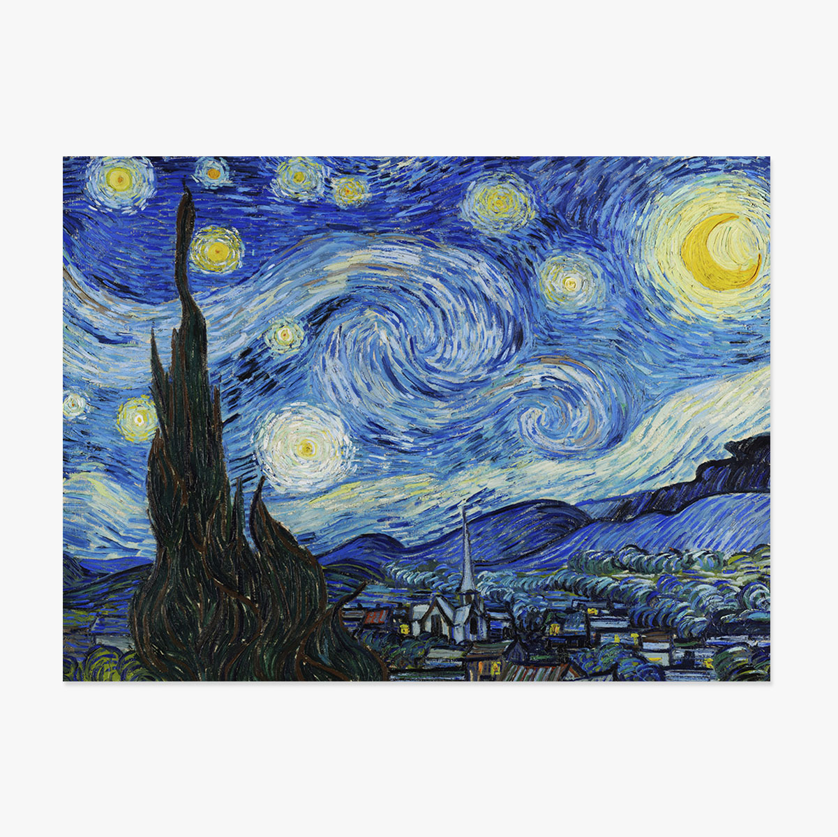 Poster in liggend formaat - Vincent van Gogh - Sterrennacht 1889