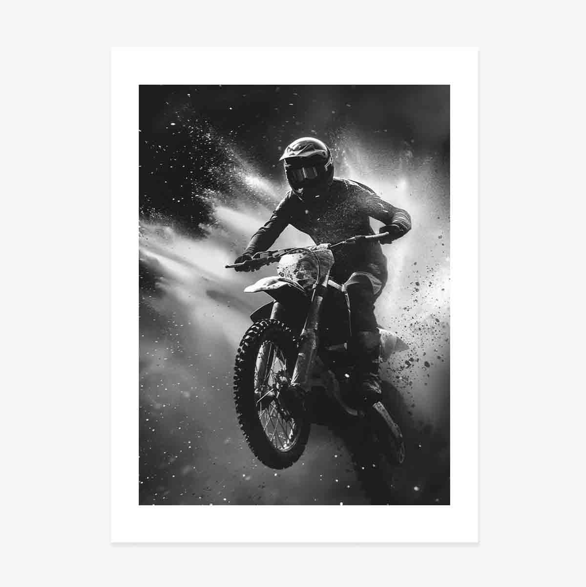 Poster met motorrijder