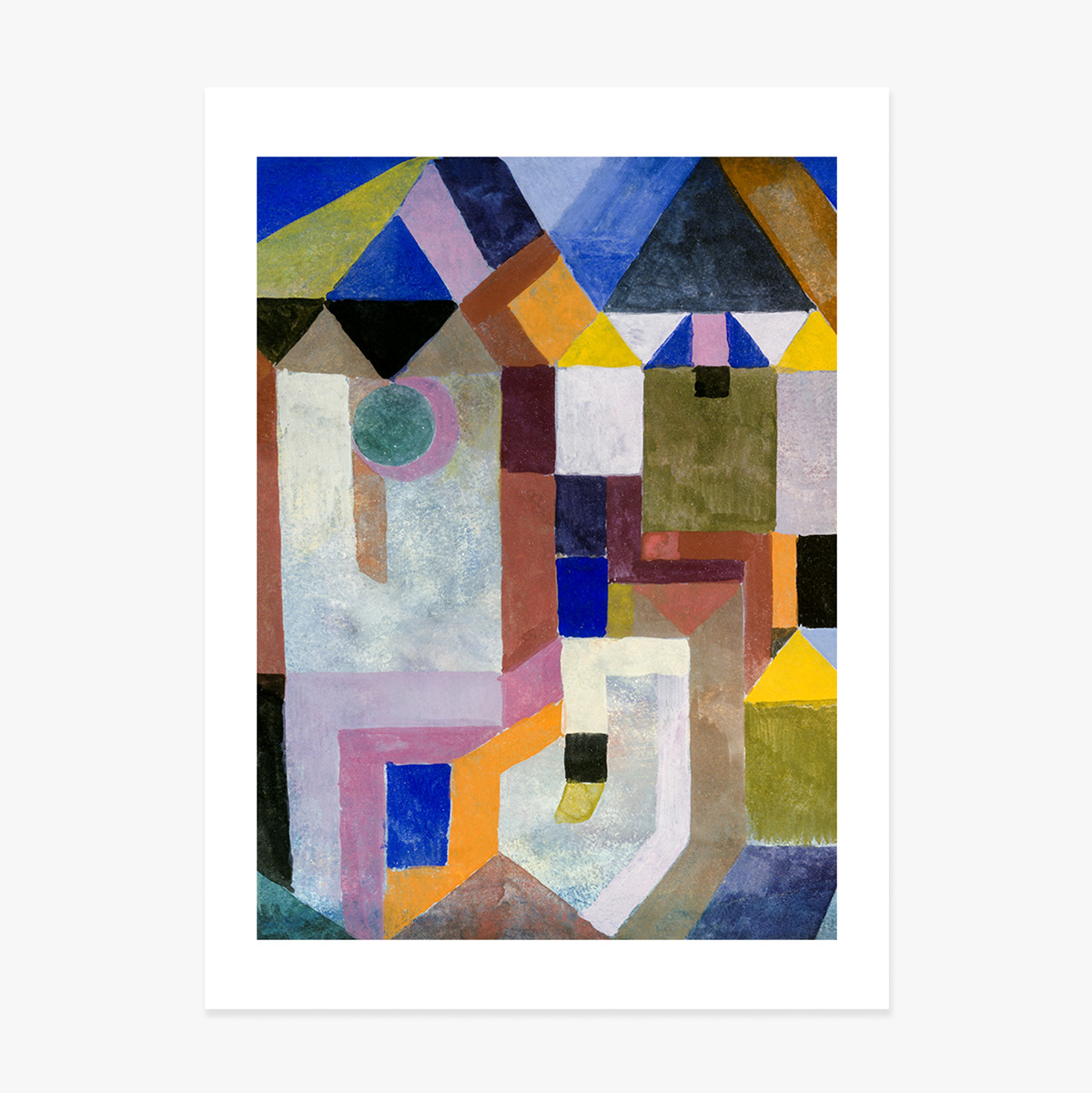 Poster van Paul Klee, ‘Colorful Architecture’ 1917